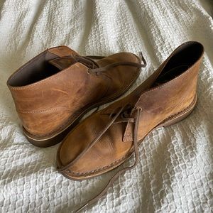 Clarks Desert Boots - Brown leather, size 8.5